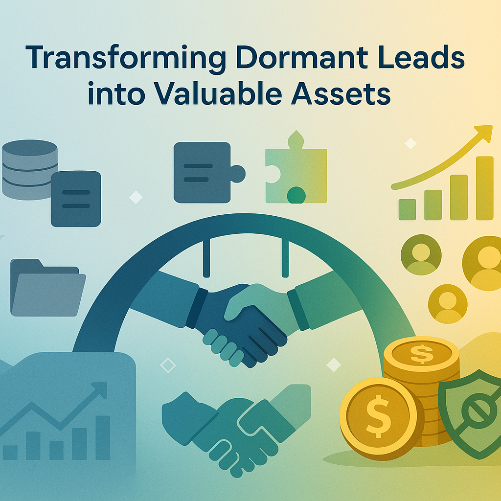 Abstract visualization showing the transformation of dormant leads into active customers